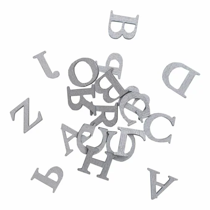Hobbycraft Silver 3D Wooden Letters 52 Pieces 3 Hobbycraft Silver 3D Wooden Letters 52 Pieces