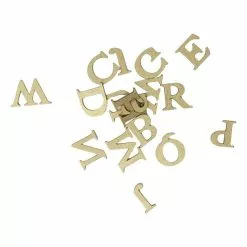Hobbycraft Gold 3D Wooden Letters 52 Pieces