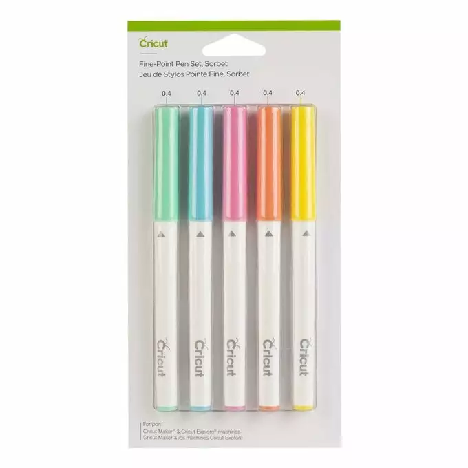 Cricut Sorbet Fine Point Pen Set 5 Pack 3 Cricut Sorbet Fine Point Pen Set 5 Pack