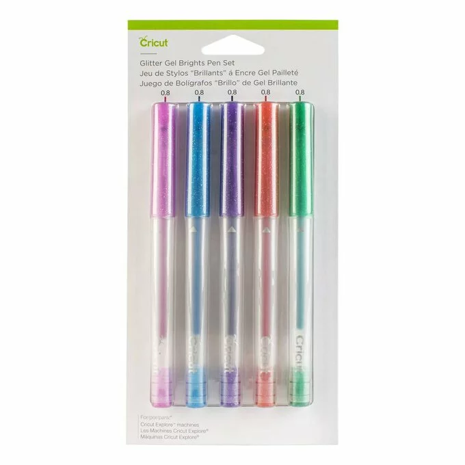 Cricut Assorted Glitter Gel Pen Set 5 Pack 3 Cricut Assorted Glitter Gel Pen Set 5 Pack