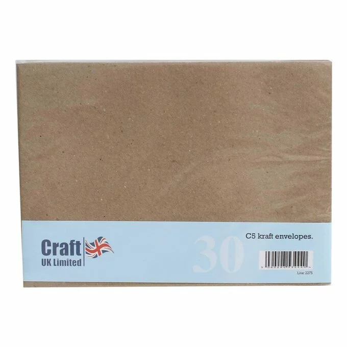 Craft UK Kraft C5 Envelopes 30 Pack 4 Craft UK Kraft C5 Envelopes 30 Pack - Image 2
