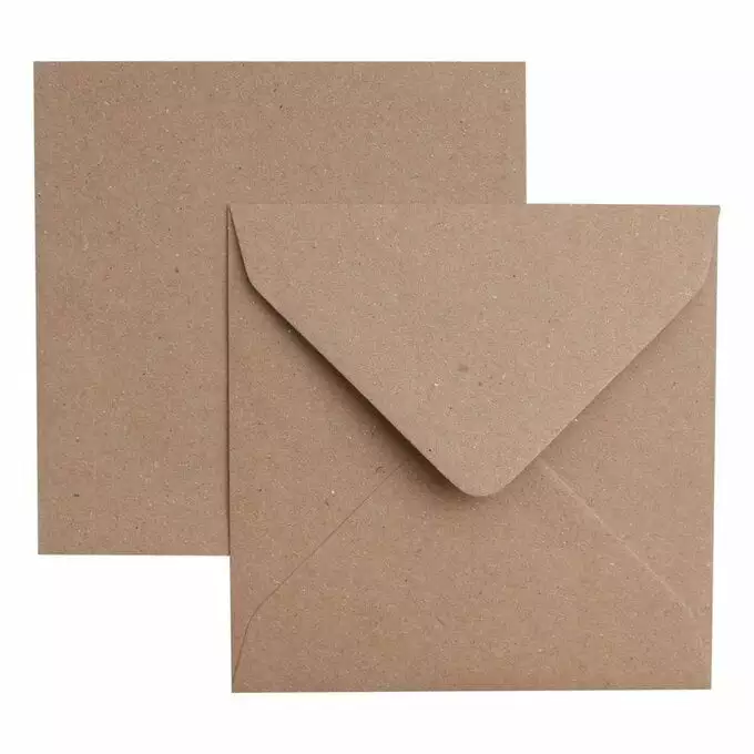 Craft UK Kraft Envelopes 5 X 5 Inches 50 Pack 3 Craft UK Kraft Envelopes 5 X 5 Inches 50 Pack
