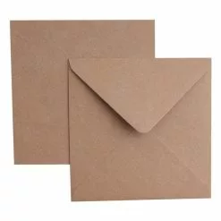 Craft UK Kraft Envelopes 6 X 6 Inches 50 Pack
