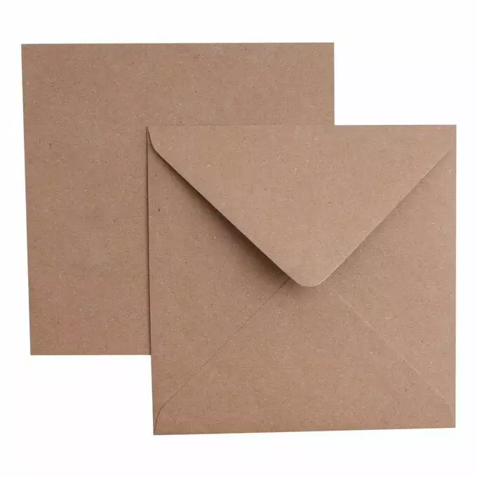 Craft UK Kraft Envelopes 6 X 6 Inches 50 Pack 3 Craft UK Kraft Envelopes 6 X 6 Inches 50 Pack