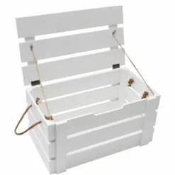 Hobbycraft White Wedding Hamper Crate 42cm X 24cm X 22cm