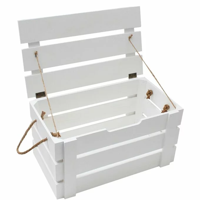 Hobbycraft White Wedding Hamper Crate 42cm X 24cm X 22cm 3 Hobbycraft White Wedding Hamper Crate 42cm X 24cm X 22cm