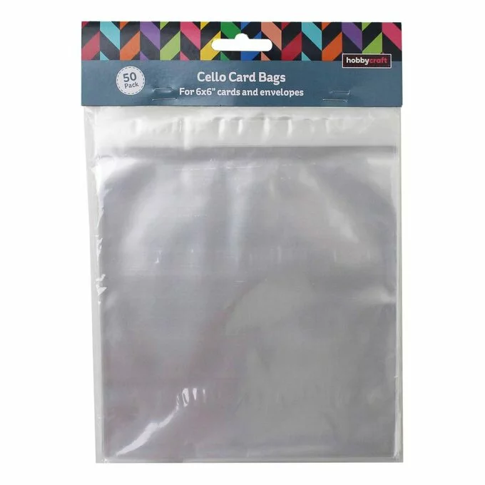 Hobbycraft Clear Cello Bags 6 X 6 Inches 50 Pack 4 Hobbycraft Clear Cello Bags 6 X 6 Inches 50 Pack - Image 2