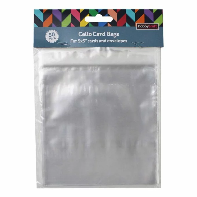 Hobbycraft Clear Cello Bags 5 X 5 Inches 50 Pack 3 Hobbycraft Clear Cello Bags 5 X 5 Inches 50 Pack - Image 2