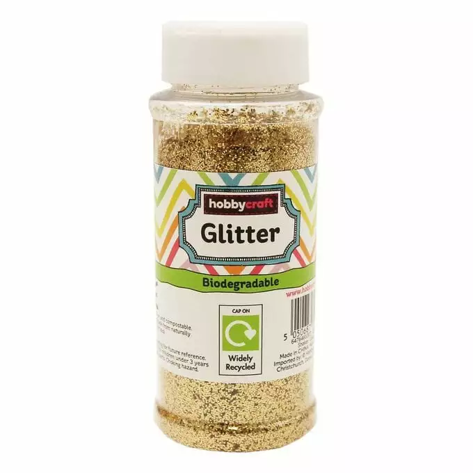 Hobbycraft Gold Biodegradable Glitter Shaker 80g 3 Hobbycraft Gold Biodegradable Glitter Shaker 80g