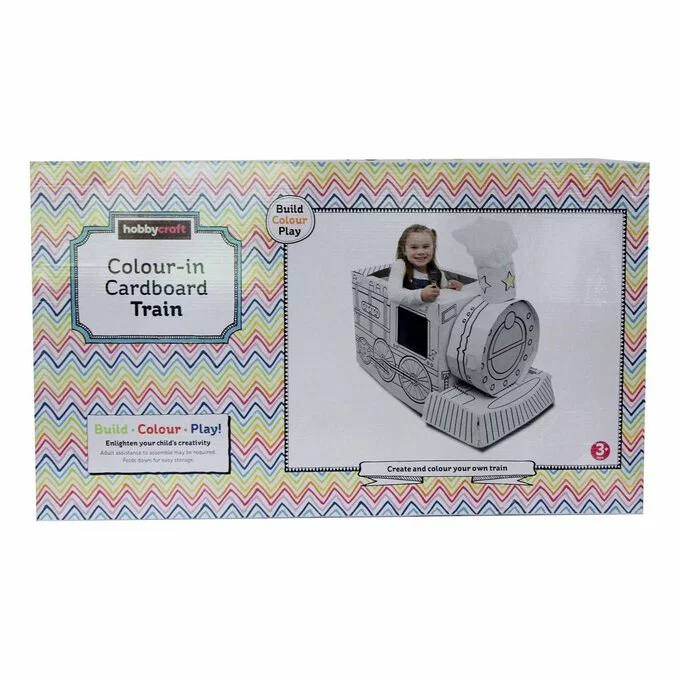 Hobbycraft Colour-In Cardboard Train 102cm 4 Hobbycraft Colour-In Cardboard Train 102cm - Image 2