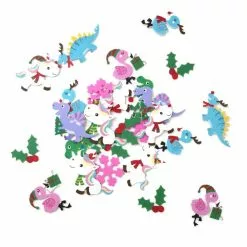 Hobbycraft Dinosaur And Unicorn Christmas Foam Stickers