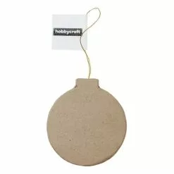 Hobbycraft Mache Hanging Bauble Decoration 9.5cm