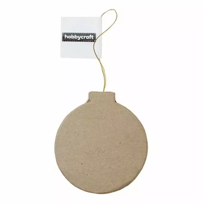 Hobbycraft Mache Hanging Bauble Decoration 9.5cm 3 Hobbycraft Mache Hanging Bauble Decoration 9.5cm