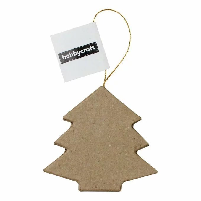 Hobbycraft Mache Hanging Tree Decoration 9cm 3 Hobbycraft Mache Hanging Tree Decoration 9cm