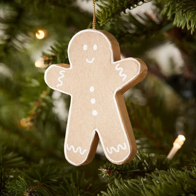 Hobbycraft Mache Hanging Gingerbread Man Decoration 9.5cm 4 Hobbycraft Mache Hanging Gingerbread Man Decoration 9.5cm - Image 2