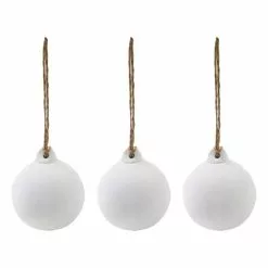 Hobbycraft Ceramic Baubles With Jute 3 Pack