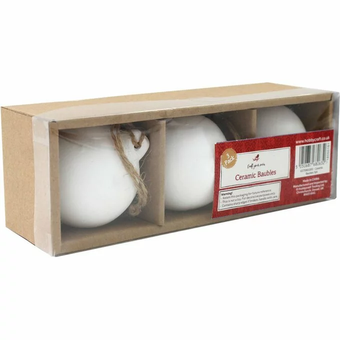 Hobbycraft Ceramic Baubles With Jute 3 Pack 11 Hobbycraft Ceramic Baubles With Jute 3 Pack - Image 9