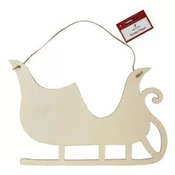 Hobbycraft Hanging Wooden Christmas Sleigh Plaque 30cm