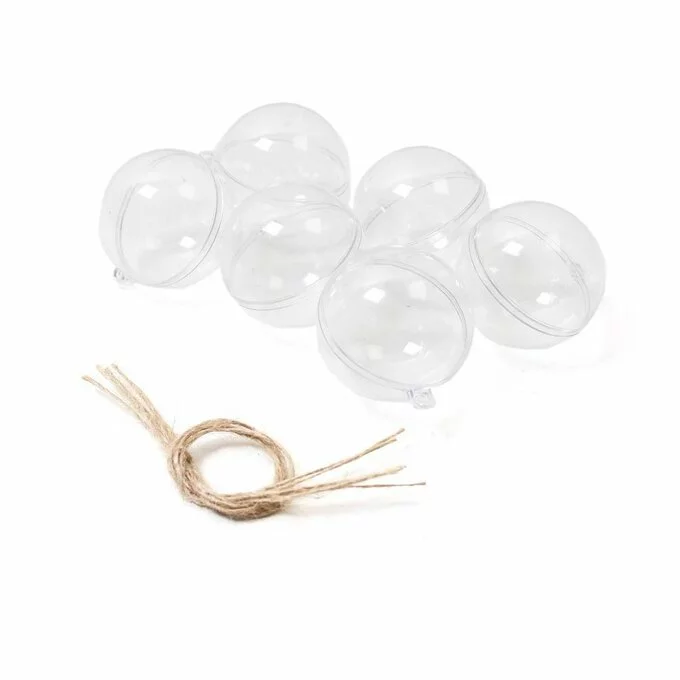 Hobbycraft Small Fillable Baubles 6cm 6 Pack 3 Hobbycraft Small Fillable Baubles 6cm 6 Pack