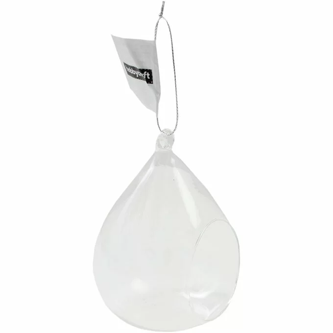 Hobbycraft Oval Fillable Glass Bauble 10cm 5 Hobbycraft Oval Fillable Glass Bauble 10cm - Image 3