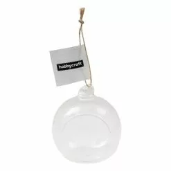 Hobbycraft Round Fillable Glass Bauble 8cm