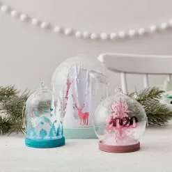 Hobbycraft Fillable Glass Cloche Hanging Decoration 10cm -Cheap Christmas Crafts for Kids Store 650088 1000 4 fillable glass cloche hanging decoration 10cm