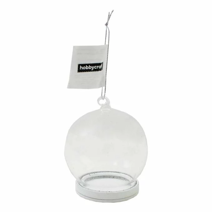 Hobbycraft Fillable Glass Hanging Snow Globe 8cm 3 Hobbycraft Fillable Glass Hanging Snow Globe 8cm