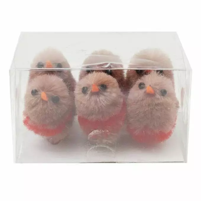 Hobbycraft Mini Christmas Robin Embellishments 6 Pack 4 Hobbycraft Mini Christmas Robin Embellishments 6 Pack - Image 2