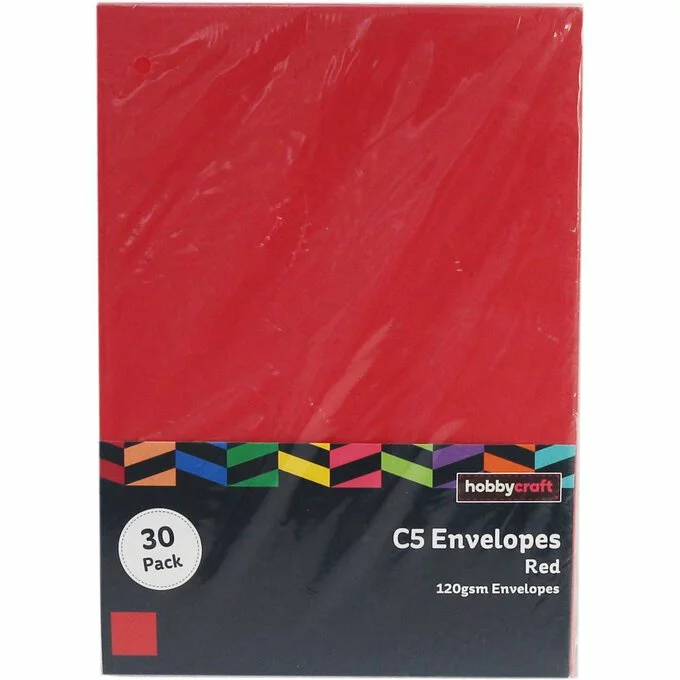 Hobbycraft Red Envelopes C5 30 Pack 5 Hobbycraft Red Envelopes C5 30 Pack - Image 3