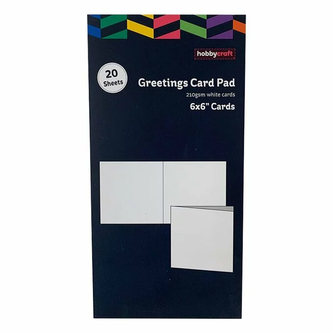 Hobbycraft White Card Pad 6 X 6 Inches 20 Sheets 4 Hobbycraft White Card Pad 6 X 6 Inches 20 Sheets - Image 2