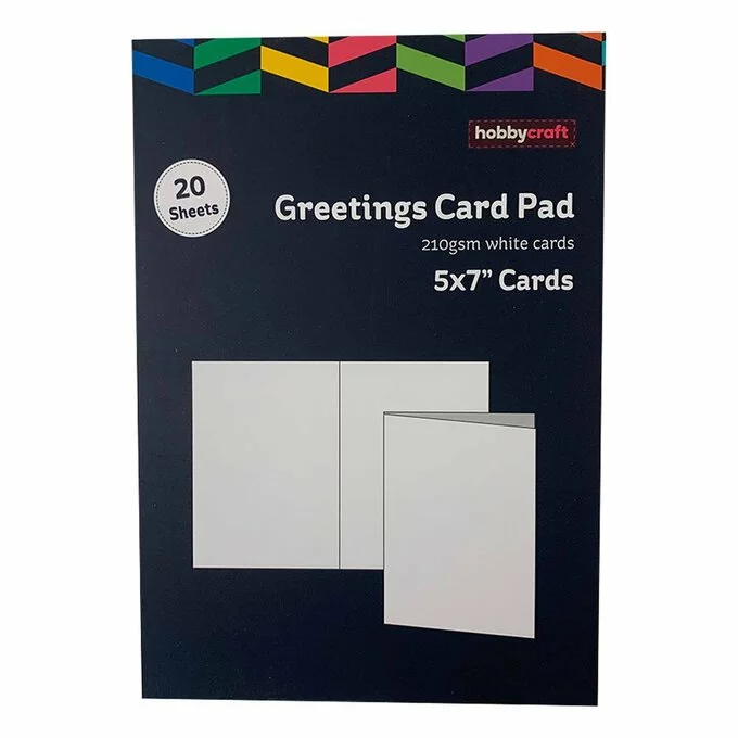 Hobbycraft White Card Pad 5 X 7 Inches 20 Sheets 4 Hobbycraft White Card Pad 5 X 7 Inches 20 Sheets - Image 2