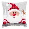 Vervaco Santa In Hat Cross Stitch Cushion Front Kit -Cheap Christmas Crafts for Kids Store 651487 1000 1 vervaco santa in hat cross stitch cushion front kit