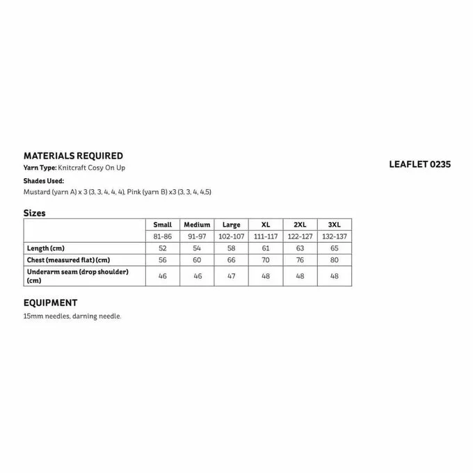 Knitcraft Cosy Stripe Jumper Digital Pattern 0235 4 Knitcraft Cosy Stripe Jumper Digital Pattern 0235 - Image 2