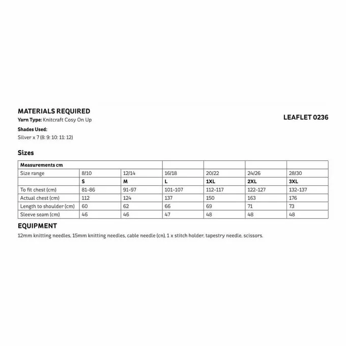 Knitcraft Cosy Cardigan Digital Pattern 0236 4 Knitcraft Cosy Cardigan Digital Pattern 0236 - Image 2