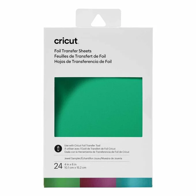 Cricut Jewel Transfer Foil Sheets 4 X 6 Inches 24 Pack 3 Cricut Jewel Transfer Foil Sheets 4 X 6 Inches 24 Pack