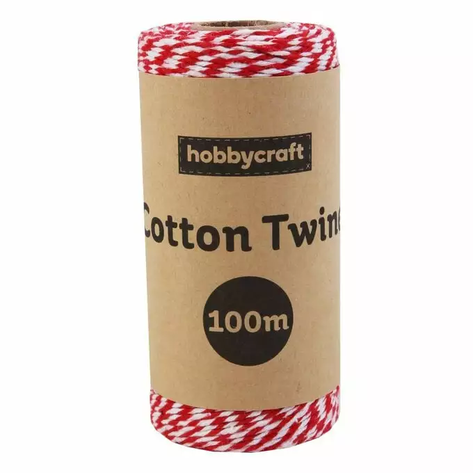 Hobbycraft Red And White Cotton Twine 100m 3 Hobbycraft Red And White Cotton Twine 100m