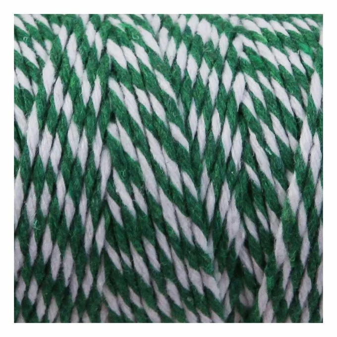 Hobbycraft Green And White Cotton Twine 100m 4 Hobbycraft Green And White Cotton Twine 100m - Image 2