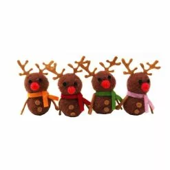 Hobbycraft Reindeer With Scarves 5.5cm 4 Pack