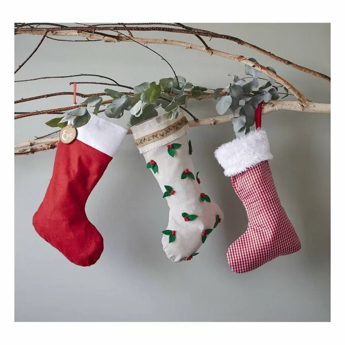Hobbycraft Linen Christmas Stocking 4 Hobbycraft Linen Christmas Stocking - Image 2