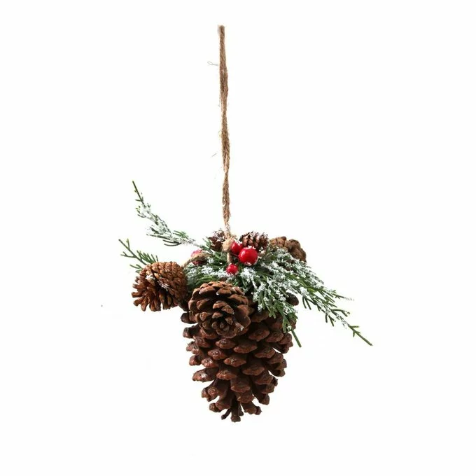 Hobbycraft Pinecone And Berry Hanging Decoration 15cm 3 Hobbycraft Pinecone And Berry Hanging Decoration 15cm