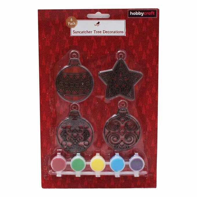 Hobbycraft Christmas Tree Bauble Suncatcher Kit 4 Pack 4 Hobbycraft Christmas Tree Bauble Suncatcher Kit 4 Pack - Image 2