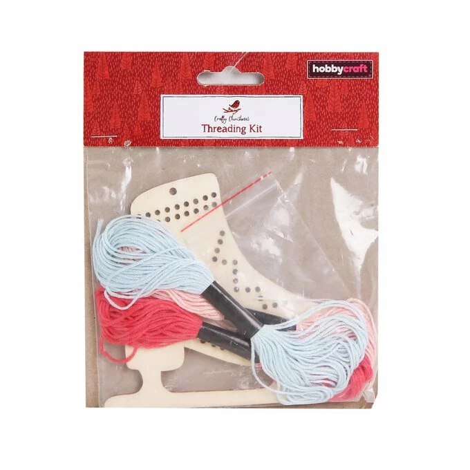 Hobbycraft Ice Skate Wooden Threading Kit 4 Hobbycraft Ice Skate Wooden Threading Kit - Image 2