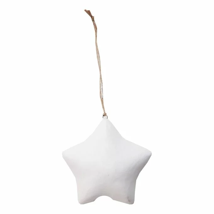 Hobbycraft Hanging Ceramic 3D Star Decoration 8.5cm 3 Hobbycraft Hanging Ceramic 3D Star Decoration 8.5cm