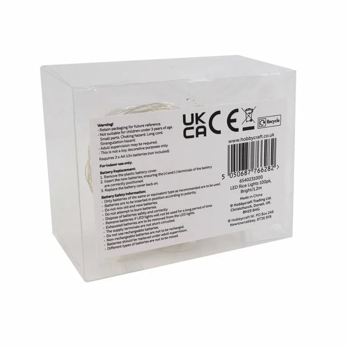 Hobbycraft Bright LED Rice Lights 1.2m 7 Hobbycraft Bright LED Rice Lights 1.2m - Image 5