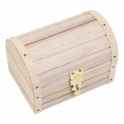 Hobbycraft Wooden Jewellery Chest 13cm X 9cm X 9cm