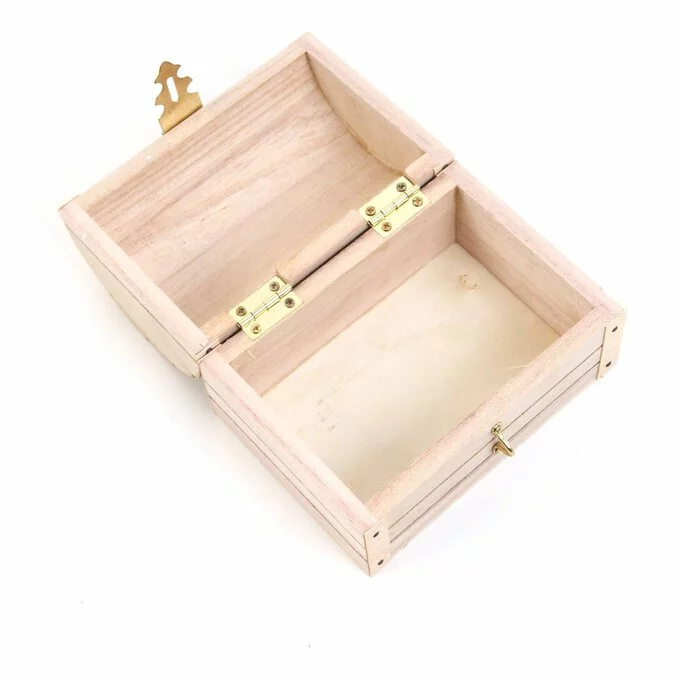 Hobbycraft Wooden Jewellery Chest 13cm X 9cm X 9cm 4 Hobbycraft Wooden Jewellery Chest 13cm X 9cm X 9cm - Image 2