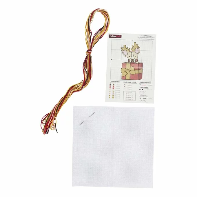 Hobbycraft Christmas Dog Mini Cross Stitch Kit 4 Hobbycraft Christmas Dog Mini Cross Stitch Kit - Image 2
