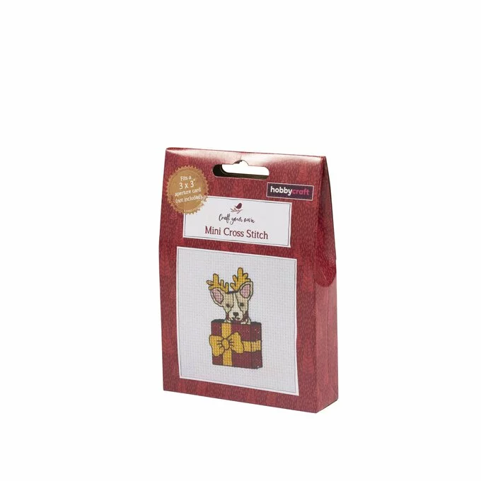 Hobbycraft Christmas Dog Mini Cross Stitch Kit 5 Hobbycraft Christmas Dog Mini Cross Stitch Kit - Image 3
