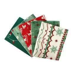 Hobbycraft Reindeer Print Cotton Fat Quarters 5 Pack