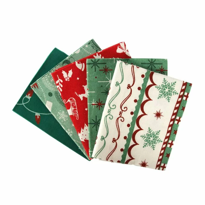 Hobbycraft Reindeer Print Cotton Fat Quarters 5 Pack 3 Hobbycraft Reindeer Print Cotton Fat Quarters 5 Pack